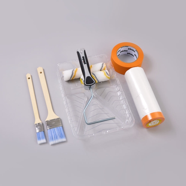 Pieke Painting Supplies: Roller, Brush, Tray, and Masking Tape